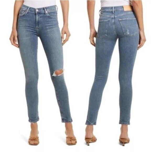 Citizens of Humanity Rocket Ankle Skinny Jeans Stretch Distressed 26 - Picture 1 of 11